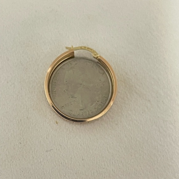 Solid 10k Gold Hoop Earrings - Picture 5 of 8